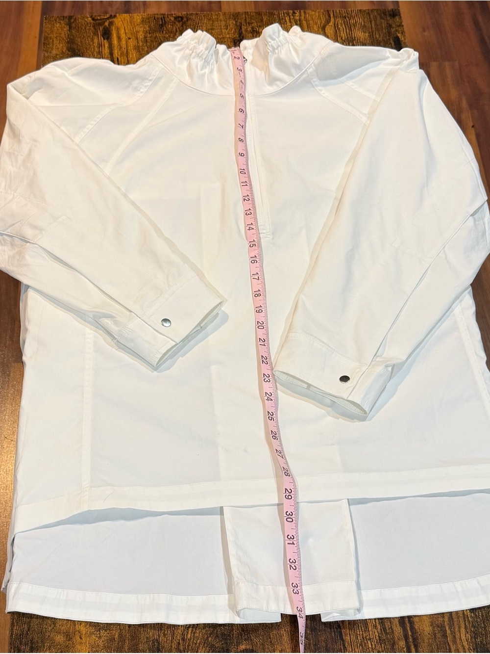 Athleta Women’s 2X White Half Zip Windbreaker Jacket Lightweight Athleisure Run - Picture 3 of 6